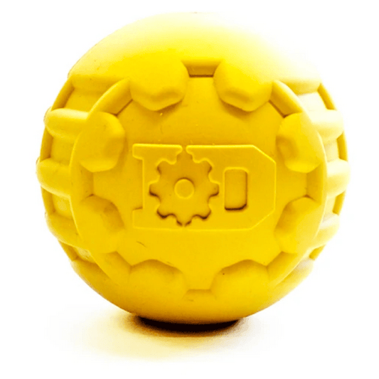 Industrial Dog Gear Ball (Yellow) Power Chewer Toy from Rover Pet Products