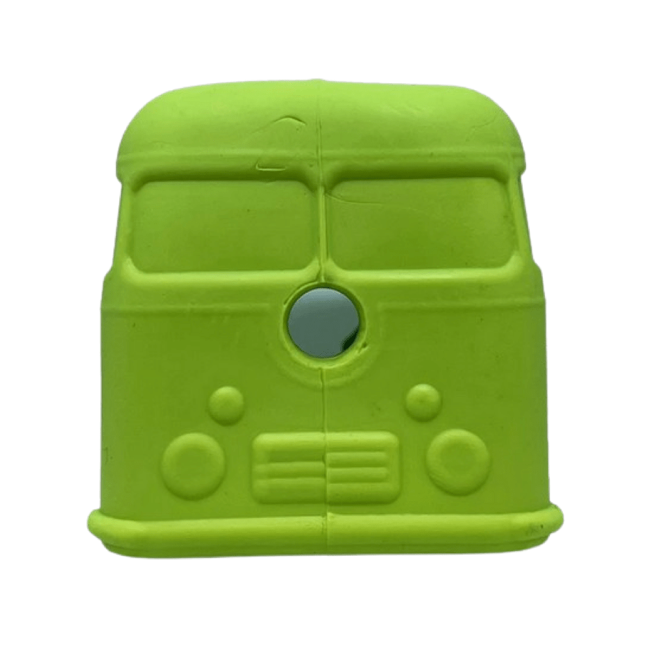 Retro van dog chew toy in green from Sodapup Dog Toys