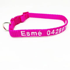 cat collar with name and phone number