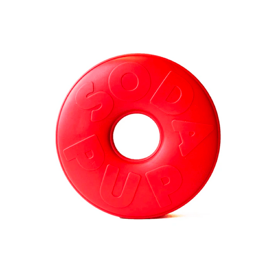 Enrichment Lifesaver from Rover Pet Products and Sodapup Dog toys. Fill with Raw Food, Yoghurt or any soft food!